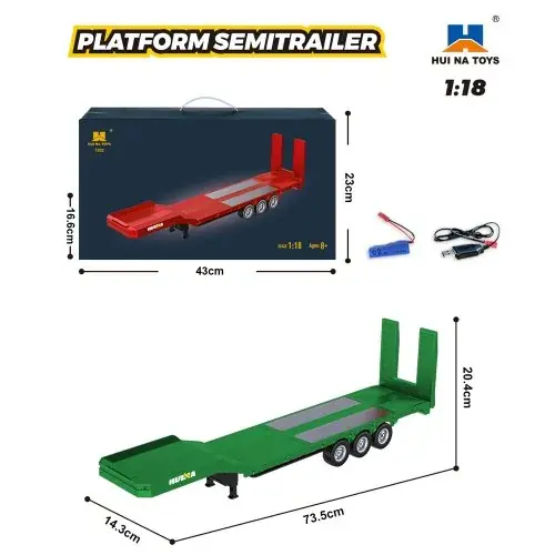 Image de Camion RC Scania 1:18 - Tracteur Télécommandé avec Remorque