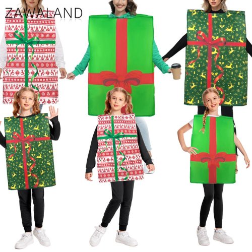Zdjęcie Elegancki kostium świąteczny Zawaland – przebranie karnawałowe dla dorosłych, unisex, idealne na imprezy bożonarodzeniowe, Purim i inne uroczystości