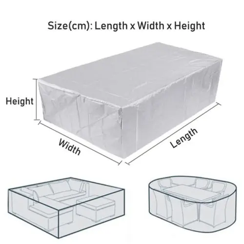 Image de Housses imperméables pour mobilier de jardin - Protection anti-pluie, neige et poussière