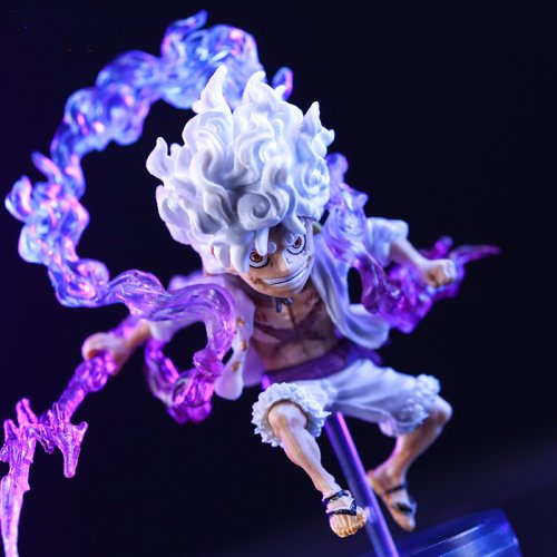 Bandai 10 cm Mini One Piece Luffy Gear 5 Actiefiguur Zonnegod Nika Standbeeld Anime Beeldje PVC Model Pop Collectie Speelgoed Cadeau voor Kinderen