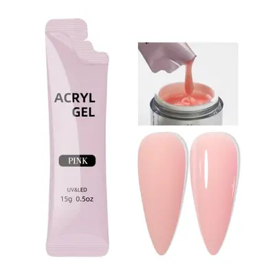 Image de Gel Ongles Blanc Nu & Rose Clair - Construction Rapide