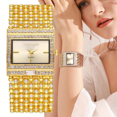 Imagen de Reloj de Pulsera Cuadrado para Mujer con Diamantes - Uthai W25