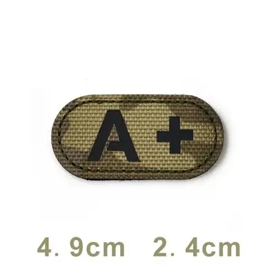 Image de Patch Tactique Camouflage avec Sang Type AB+ - Réfléchissant & Discret