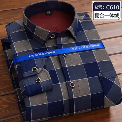 Image de Chemise Homme à Carreaux Thermique - Style Streetwear Automne-Hiver