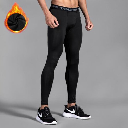 Image of Men's Thermal Compression Pants for Autumn and Winter – Warm, Comfortable, High-Performance Sportswear for Running and Active Wear