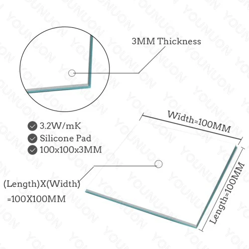 2PCS 100X3MM bianco