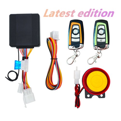 Image of Smart Motorcycle Anti-Theft Alarm with Automatic Defense, Ignition Control, Silent Dual Flash & Steering Prompt