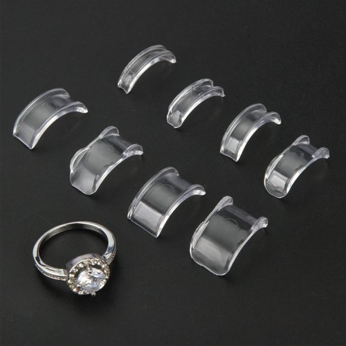 Imagen de Kit de Ajuste de Tamaño de Anillos con Silicona Transparente e Invisible - 8 Tamaños para Joyería