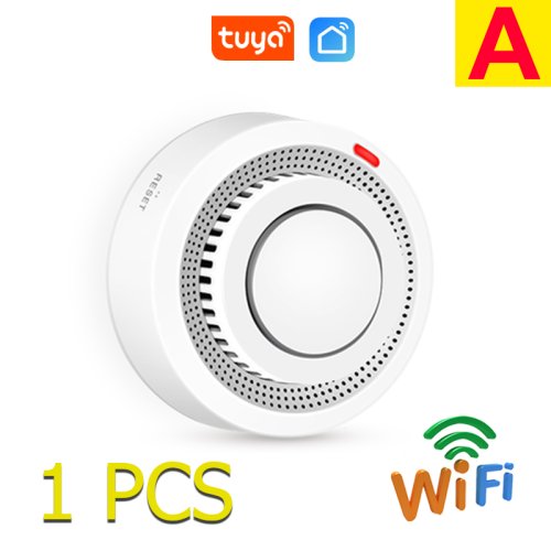 Imagen de Detector de Humo WiFi con Sensor Fotoeléctrico Inalámbrico – Alarma de Incendio Inteligente para Hogar y Cocina con Aplicación Smart Life y Alerta Sonora