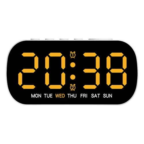 Image de Horloge LED USB - Réveil Numérique avec Alarme Double et Mode Nuit