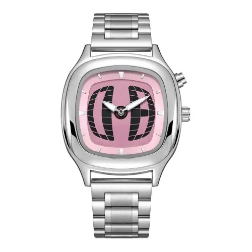 Carré argent rose