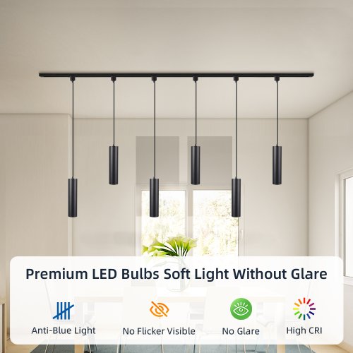 Image de Plafonnier LED Sur Rail - Éclairage Moderne pour Cuisine, Salon & Chambre