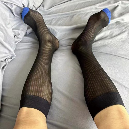 Afbeelding van Herensokken Ultra Dunne Sheer Tube Sokken - Formeel & Sexy Kousen voor Business en Fetish Look