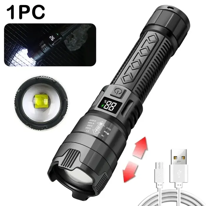 Image de Torche LED 2000LM Ultra Puissante - Zoom & Recharge USB
