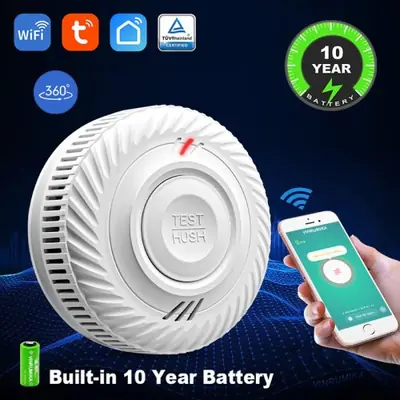 Image de Détecteur de Fumée WiFi avec Batterie 10 Ans