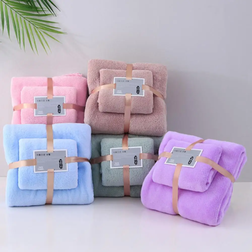 Immagine di Set di 2 Asciugamani da Bagno in Puro Cotone Extra Morbido – Assorbenti, Rapidi nell'Asciugatura e Ideali per Pelli Sensibili