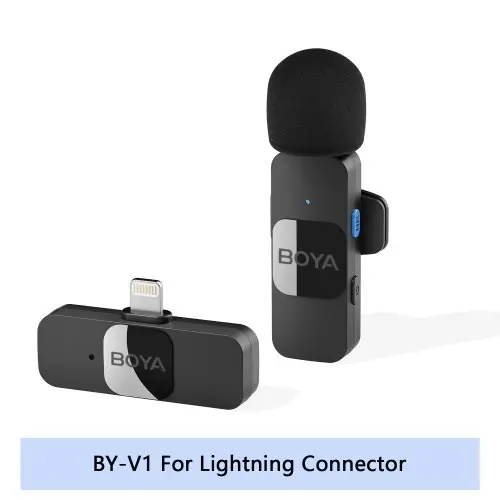 Image de Microphone Lavalier Sans Fil BOYA BY-V pour Smartphone et PC