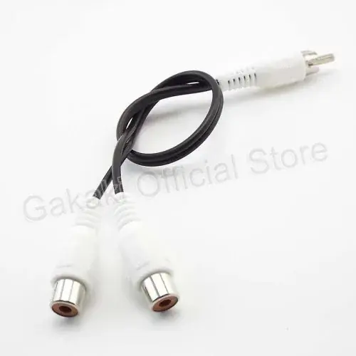 Image de Câble RCA Y - Séparateur Audio 1 Mâle vers 2 Femelles