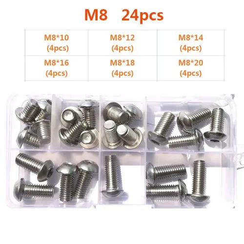 Image de Vis Allen Inox 304 - Ensemble Tête Hexagonale Creuse M2 à M10