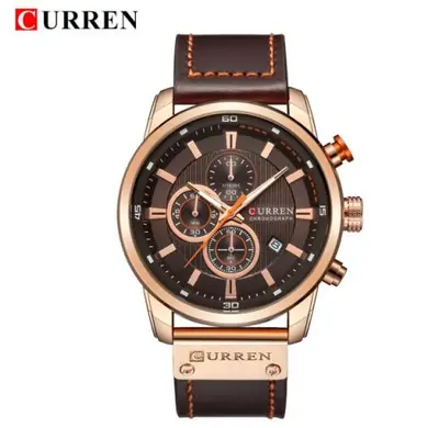 Image de Montre Homme Cuir Militaire Chronographe Quartz