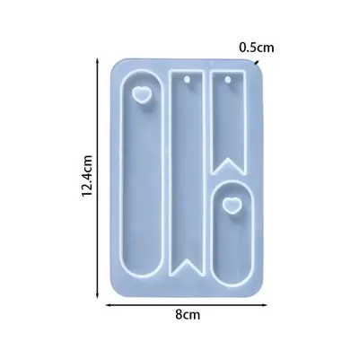 Image de Moule Coeur Silicone pour Marque-Page en Résine