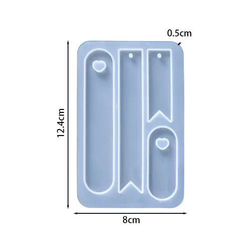 Image de Moule Coeur Silicone pour Marque-Page en Résine