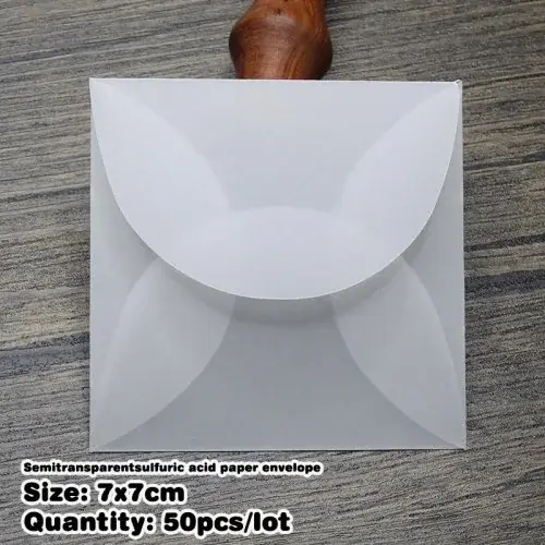 Image de Enveloppes Translucides Carrées - Lot de 50