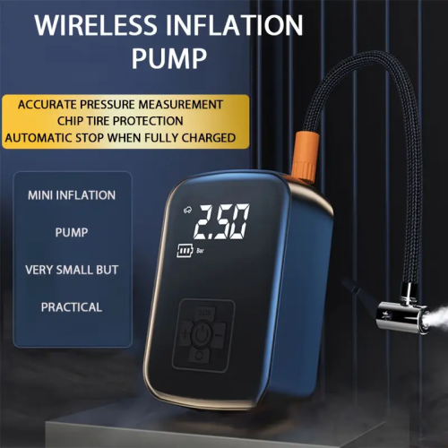 Imagen de Compresor de aire inalámbrico, bomba de aire eléctrica Universal portátil, Sensor de neumáticos, Mini tesoro inflable para coche, motocicleta, baloncesto