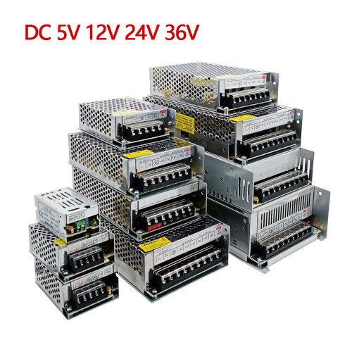 Imagen de Fuente de Alimentación Conmutada SMPS 5V, 12V, 24V, 36V - Transformador CA 220V a CC con Potencias de 1A hasta 30A para Equipos Electrónicos y Hogar