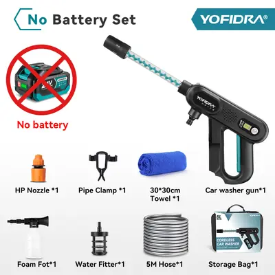 Lave-vaisselle sans fil 220 bars pour batterie Makita 21V