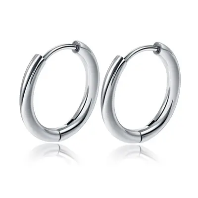 Image de Boucles d'oreilles Huggie en Acier Inoxydable - Style Hip Hop