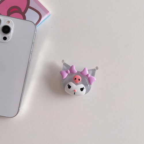 Afbeelding van Nieuwe Sanrio Lichtgevende Kuromi My Melody 3D Mobiele Telefoon Beugel Melodie Pochacco Telefoon Grip Mobiele Telefoon Houder Creatief Speelgoed Gift