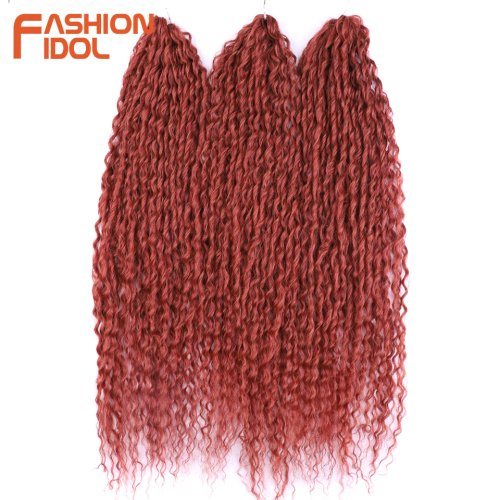 Imagen de Extensiones de Cabello Rizado Sintético Rubio Degradado 30 Pulgadas
