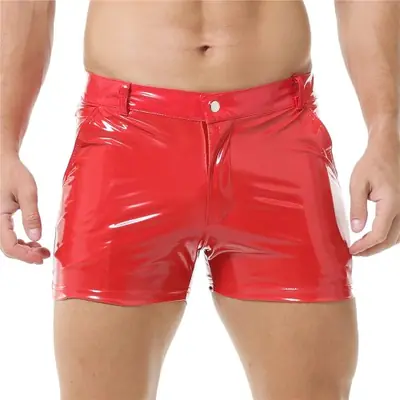 Image de Short en PVC Brillant pour Homme - Style Club & Danse