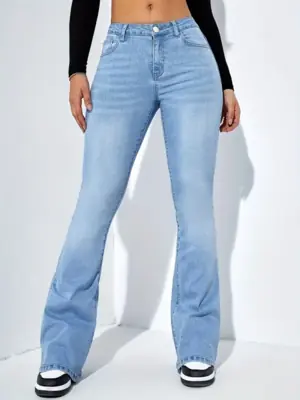 Image de Jeans Évasés Haute Taille - Style Punk Y2K