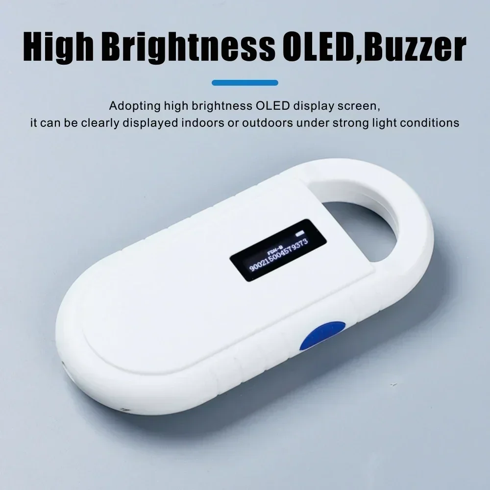 Bild von Handheld Haustier-ID-Scanner FDX-B – Mikrochip-Lesegerät für Hunde, Katzen und Pferde mit USB-Anschluss, ISO11784/ISO11785 kompatibel, 134,2 kHz Transponderleser