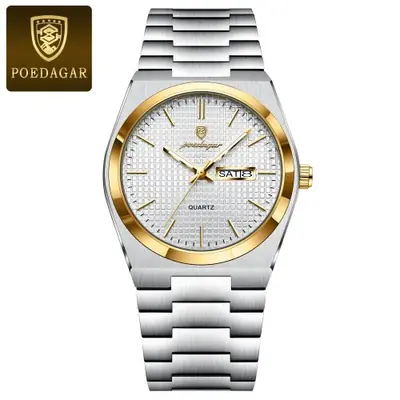 Image de Montre Homme Luxe Quartz Étanche - Acier Inoxydable & Lumineuse