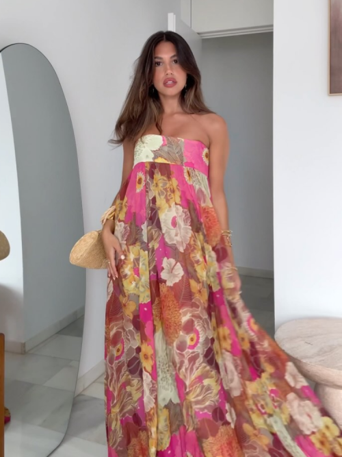 Bild von Elegantes Blumen-Print Kleid – Sexy & Loses Sommerkleid 2025