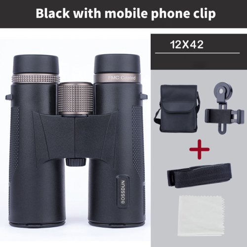 Immagine di Binocolo professionale 12x42 HD con lente ED Prisma BAK4 Corpo in metallo impermeabile per birdwatching Caccia Campeggio Viaggi all'aperto