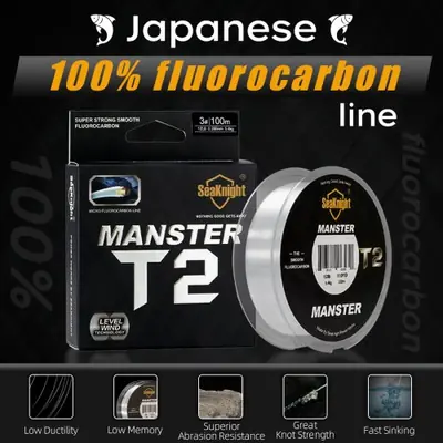 Image de Ligne de Pêche Fluorocarbone 100m - 35lb - Seaknight Manster T2