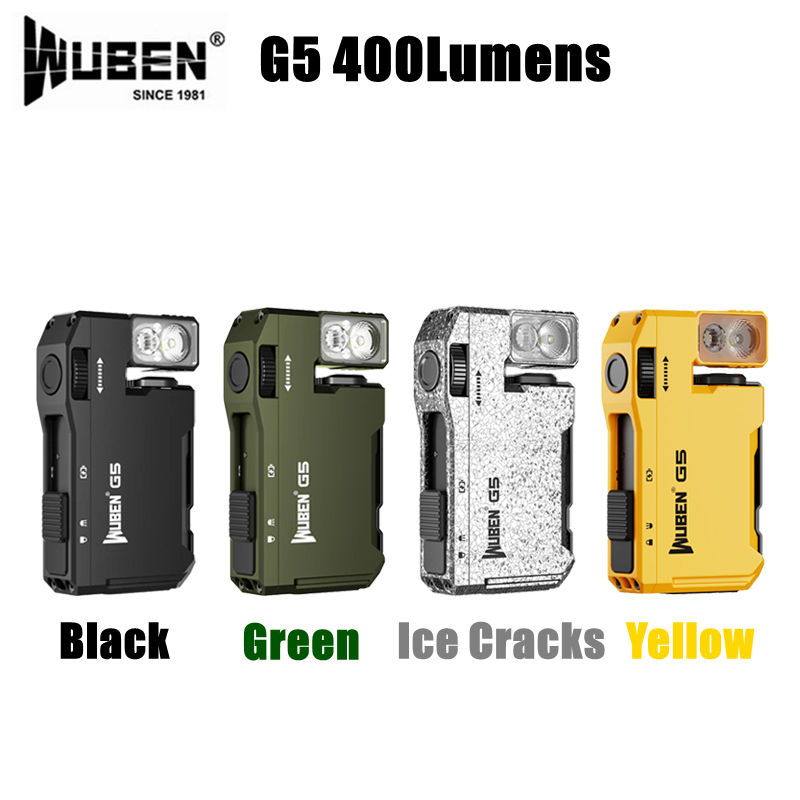 Image of WUBEN G5 EDC Flashlight 400Lumens Portable Pocket Mini Light Waterproof Torch 180° Rotating Head With Magnetic Tail For Outdoor