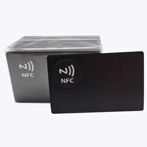 Bild von Edelstahl NFC-Karte mit 215/216 Chip – Smarte digitale Visitenkarte für Geschäfts- und Sozialkontakte, 13,56 MHz