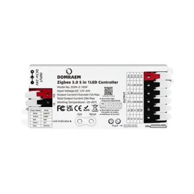 Image de Contrôleur LED Zigbee 5-en-1 - RGB, CCT, RGBW, RGBCCT