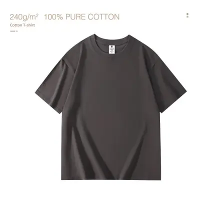 Image de T-Shirt Homme Coton 220gsm Blanc Noir - Grande Taille