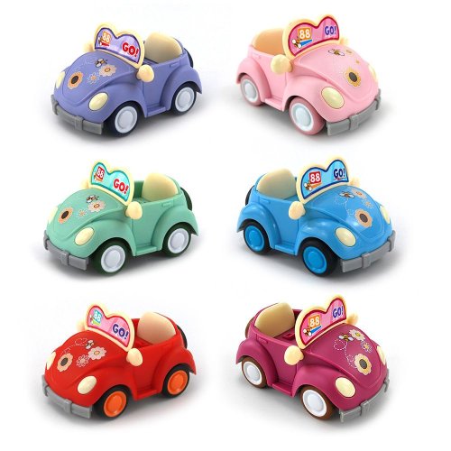 Imagen de Casa de Muñecas Miniatura con Familia del Bosque, Coche Convertible Púrpura Extraíble y Muebles en Miniatura – Juguete de Dibujos Animados para Niños y Niñas