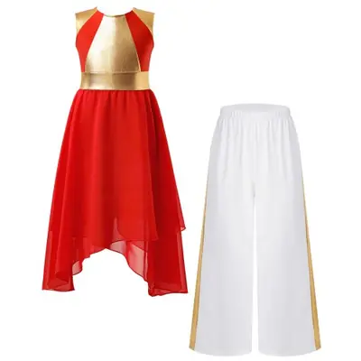 Image de Robe de Chorale Liturgique pour Filles - Tenue de Danse Religieuse