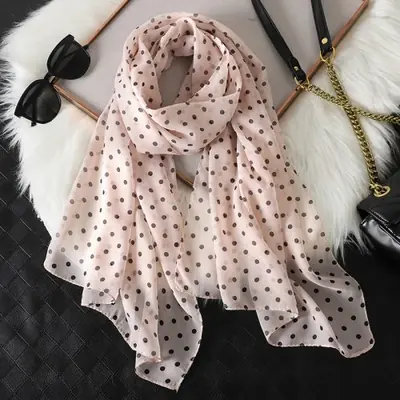 Image de Hijab Soie Imprimé Pois - Été 2023