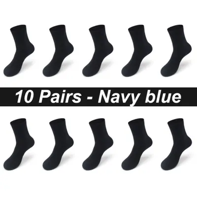 Image de Chaussettes Homme Bambou - Lot de 10 Paires Noires Respirantes