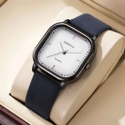 Image de Montre Homme Minimaliste Cuir - Style Élégant & Décontracté