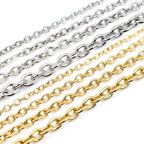 Image de Chaînes Croix Acier Inoxydable - Lot de 5m pour Bijoux DIY